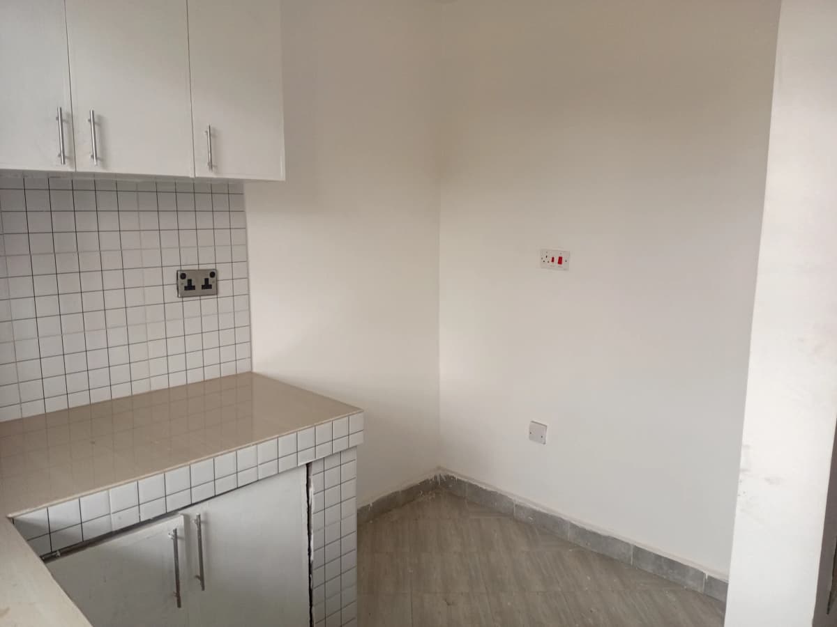 Compact kitchen with white cabinetry and tiled backsplash