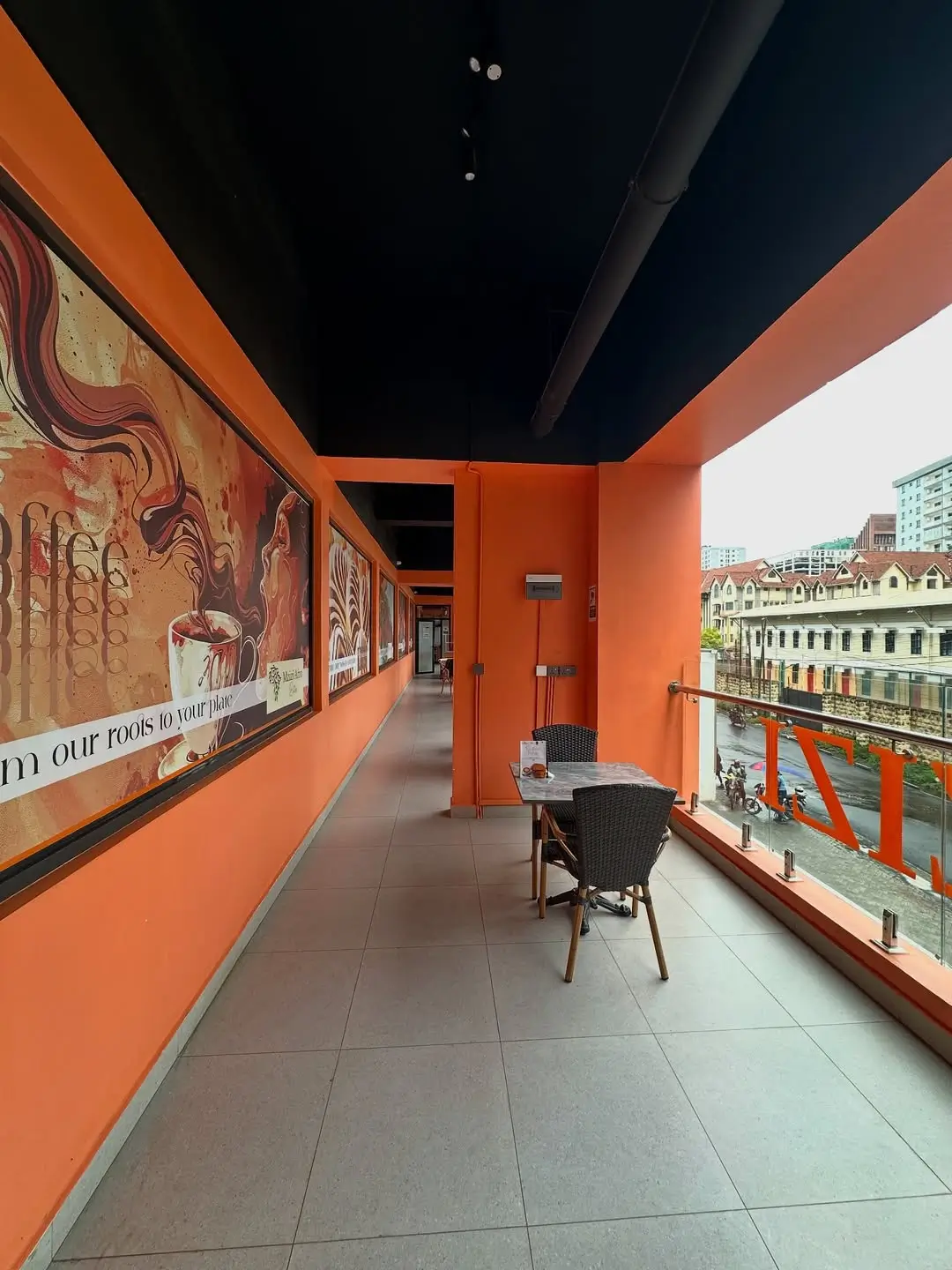 In House Coffee Shop with city views