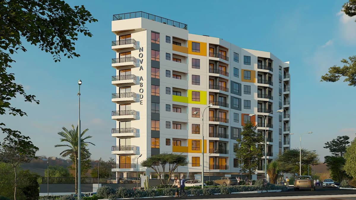 Nova Abode multi-storey apartment building CGI render